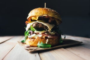 Burger on a Table