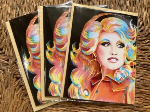 Dolly Parton colorful greeting cards