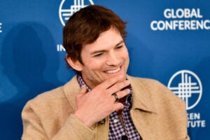 Ashton Kutcher attends the 2023 Milken Institute Global Conference.