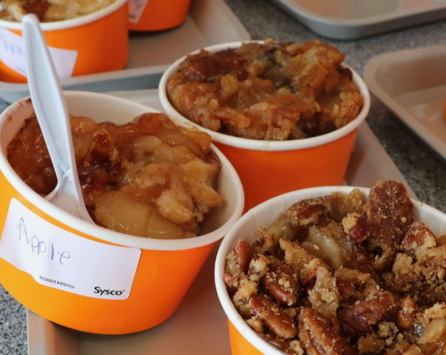 a sampling of cobblers from Peach Cobbler Factory that may be coming soon into the space that's also welcoming a new Peruvian sandwich shop in South End