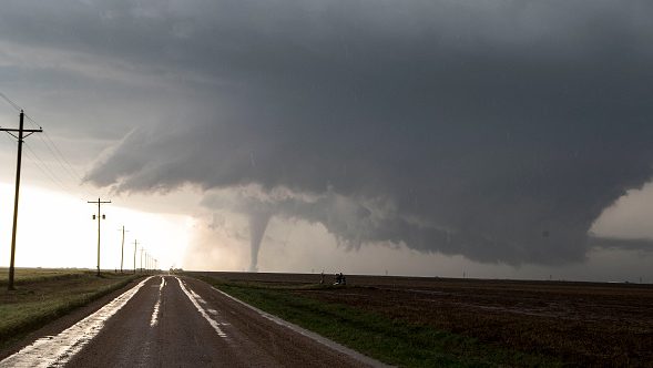 This Security Camera Video Shows Apparent Tornado Rolling Through