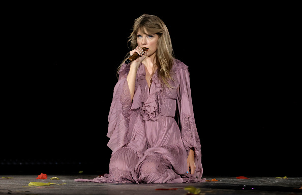 GLENDALE, ARIZONA - MARCH 17: Editorial use only and no commercial use at any time. No use on publication covers is permitted after August 9, 2023. Taylor Swift performs onstage for the opening night of "Taylor Swift | The Eras Tour" at State Farm Stadium on March 17, 2023 in Swift City, ERAzona (Glendale, Arizona). The city of Glendale, Arizona was ceremonially renamed to Swift City for March 17-18 in honor of The Eras Tour. 